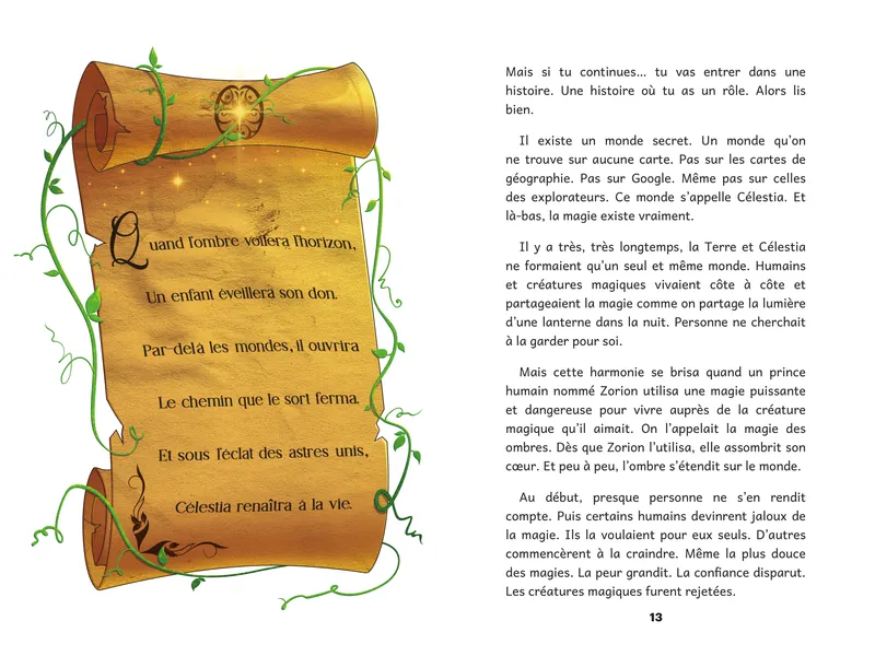 Double page : le parchemin de la prophétie